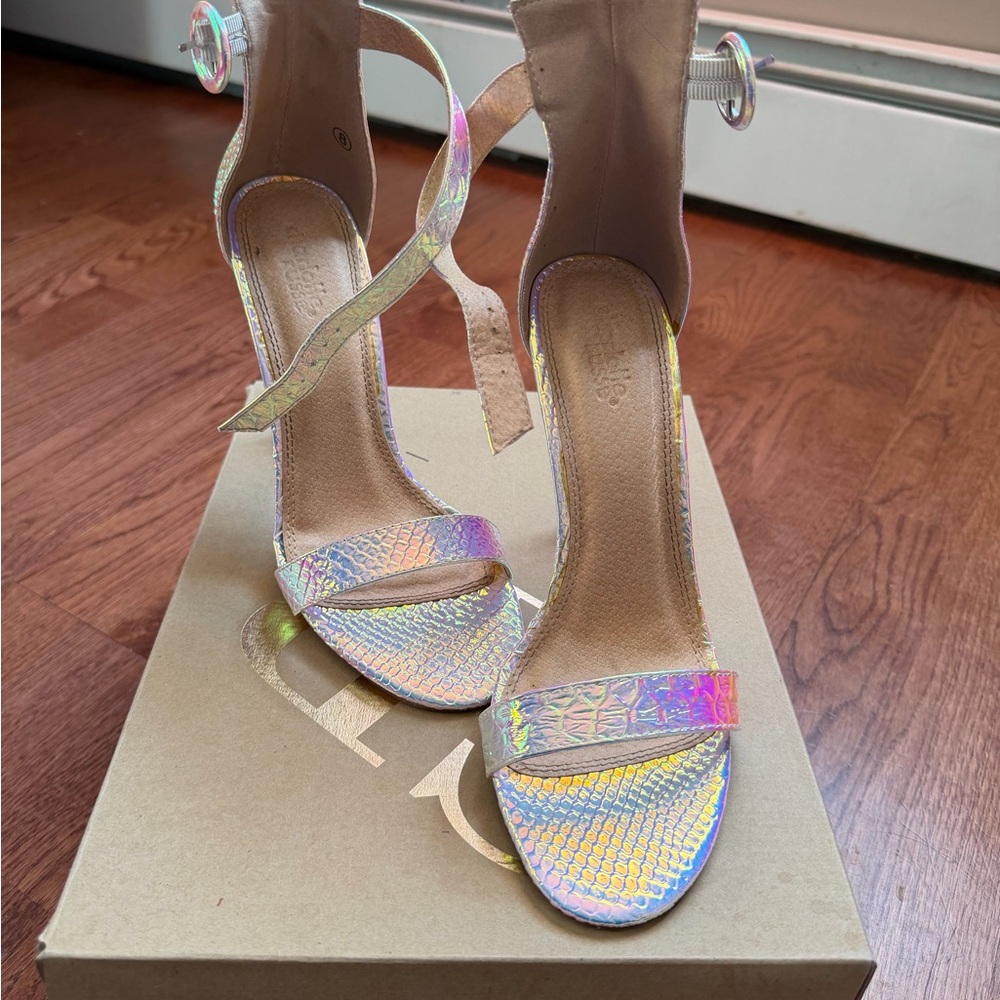 Charlotte Russe Iridescent Strappy Heels